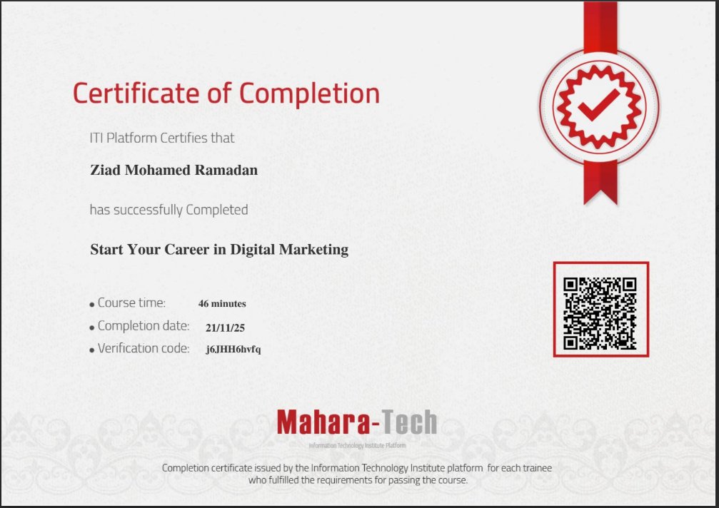 Digital Marketing ITI Certificate