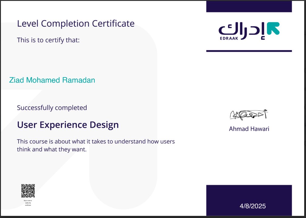 User Experience Design Edraak Certificate