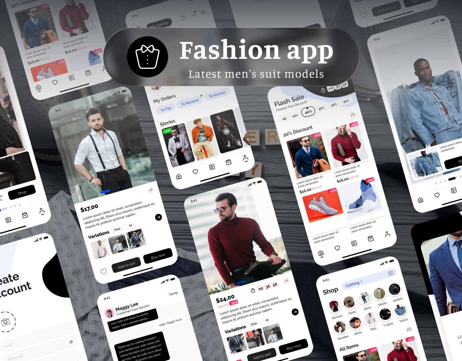 Men's Fashion App project cover