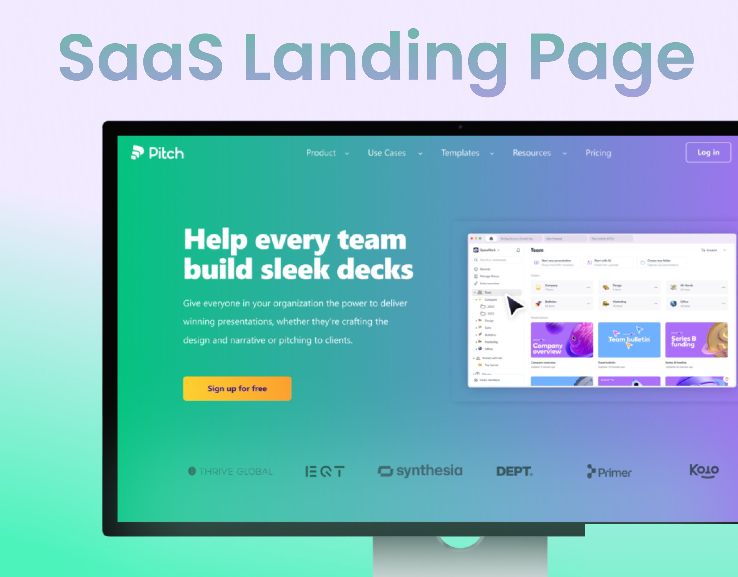 SaaS Product Landing Page project cover